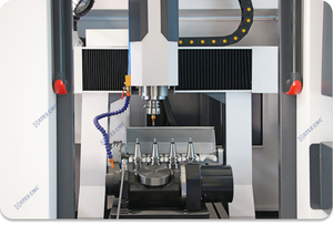 La machine de fraisage CNC à cinq axes la plus attendue et la machine de fraisage CNC pour métaux avec table de travail à rainures en T robuste - Product Image 3