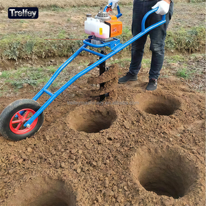 Trivella a carrello portatile da 99cc per la perforazione del terreno, ideale per la coltivazione di palme da olio - Product Image 3