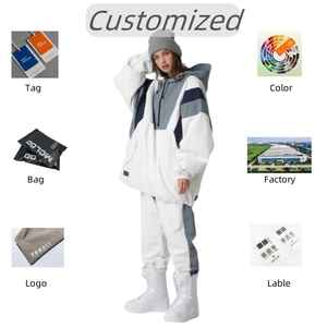 Personalizado Mujeres Hombres <span class=keywords><strong>Ropa</strong></span> de deporte de invierno al aire libre Traje de esquí Cortavientos Chaquetas impermeables Pantalones Snow Board Wear Snowsuit <span class=keywords><strong>para</strong></span> mujeres - Product Image 3