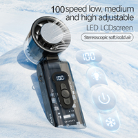 Réfrigération pliante à grande vitesse 3600mAh compresse froide rechargeable portable petit ventilateur Mini avec affichage numérique et lumière LED