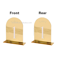 Ornements de mariage numériques arqués double face de haute qualité 1-15, décorations de table, fournitures de fête, cartes de placement