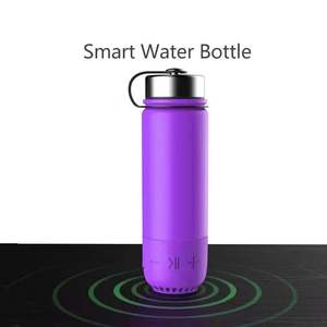 Bouteille d'eau intelligente 3 en 1 en acier inoxydable, ml, fausses lumières, un haut-parleur et des lumières dansantes, 20oz (noir) - Product Image 2