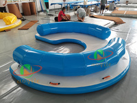 Parc aquatique de loisirs de plein air plate-forme de radeau flottant gonflable eau gonflable ronde île flottante salons bateau