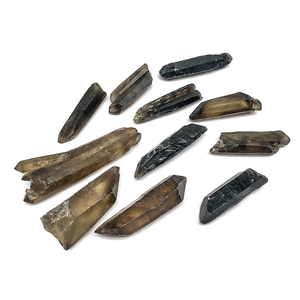 Varitas de cristal al por mayor a granel naturales, varita de cuarzo ahumado crudo en bruto, cristales de palo, punto ahumado para Decoración - Product Image 3