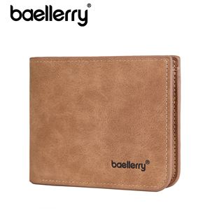Portefeuille fin pour homme Baellerry, en cuir véritable marron, pour un usage quotidien - Product Image 1