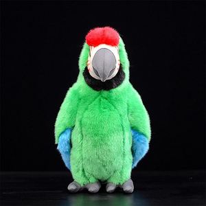 Peluche Ara Colorée Réaliste 22 Pouces, Jouet en Peluche Grand Oiseau Vert, Collection Cadeau pour Enfants - Product Image 2