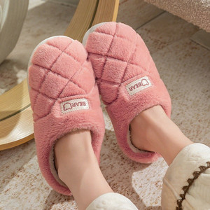 Pantuflas <span class=keywords><strong>Cerradas</strong></span> para Hombre y <span class=keywords><strong>Mujer</strong></span>, Cálidas para <span class=keywords><strong>Invierno</strong></span>, con Suela Gruesa, Felpa Suave, Antideslizantes, Planas, Casuales, para el Hogar, Peludas, Venta al Por Mayor - Product Image 1