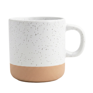 Mug à café en céramique blanc moucheté EffiPrint Print Demand, personnalisé et esthétique, base naturelle, compatible micro-ondes et lave-vaisselle, style américain - Product Image 4