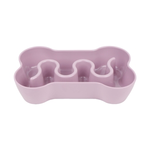Bol d'alimentation lente pour chiens adultes, en forme d'os, construction durable, distributeur de nourriture pour animaux de compagnie - Product Image 1