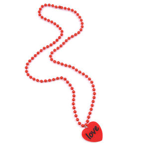 Cadeau de Saint Valentin <span class=keywords><strong>pas</strong></span> <span class=keywords><strong>cher</strong></span> <span class=keywords><strong>collier</strong></span> de perles en forme de coeur <span class=keywords><strong>rouge</strong></span> colliers de perles de Mardi Gras en vrac perles de fête rose <span class=keywords><strong>rouge</strong></span> de Bachelorette - Product Image 4