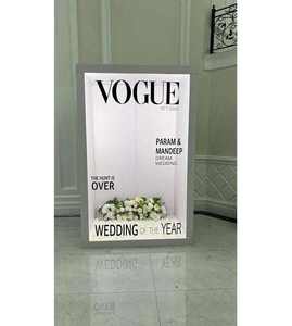 Stand d'exposition portable 8 pieds x 4 pieds x 3 pieds pour cadeaux de mariage et de fête nuptiale, accessoires de présentation modernes - Product Image 6