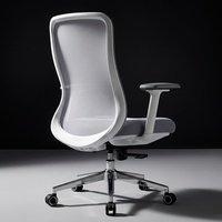 Chaise de bureau ergonomique à dossier haut en maille réglable avec appui-tête 3D et accoudoirs 4D, chaise d'ordinateur pour espace de travail