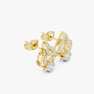 Pendientes de Diamantes Solitarios Elegantes y Brillantes, los Más Vendidos, para Mujer, Ideales para Fiestas, Oficina y Regalos, Disponibles para la Venta - Product Image 4