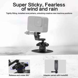 Supporto Lavabile Multi-Angolo per Action Camera 360° °   Supporto Adesivo per Auto con Testa a Sfera Flessibile, Montaggio Adesivo per <span class=keywords><strong>Casco</strong></span> per GoPro - Product Image 4