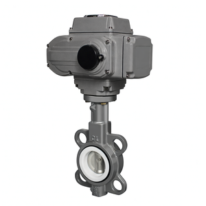 Válvula de Mariposa Motorizada Eléctrica COVNA DN100 PN16 de 4 Pulgadas, 12 Voltios, con Revestimiento de PTFE, Tipo Wafer, de Hierro Fundido - Product Image 2