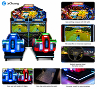 Nouvelle machine d'arcade de course automobile interactive à double joueur, simulateur de conduite pour centres de divertissement intérieurs, en métal, personnalisable