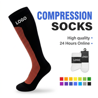 Chaussettes de compression athlétiques professionnelles, respirantes, pour la course à pied et la salle de sport