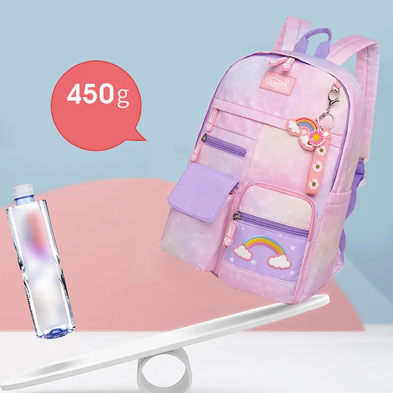 New school backpack cute children's boys and girls waterproof nylon backpack school bag children's cartoon schoolbag