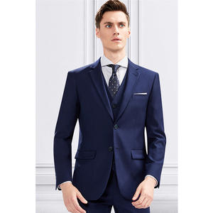 S6380F 2023 Drop Shipping Set di tre pezzi personalizzati di alta qualità per uomini d'affari professionali Set di abiti da sposa da uomo - Product Image 3