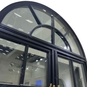 <span class=keywords><strong>Fenêtre</strong></span> à battant arquée en aluminium à double vitrage trempé anti-effraction, résistante aux impacts d'ouragan, pour appartement, hôtel, résidence - Product Image 4