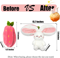 Hot Selling Easter Aardbei Wortel Getransformeerd Konijn Knuffels Groothandel Gevulde Fruit Bunny Dier Pop Kussen Pasen Cadeau