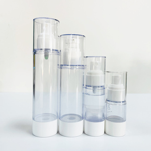 Em estoque 15ml 30ml 50ml 80ml 100ml 120ml Preto para PP Airless Pump Garrafa com bomba Pulverizador para Liquid Cosmetics Lotion Serum - Product Image 6