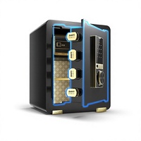 Caja de Seguridad Pequeña para el Hogar, para el Primer Año de la Vida Universitaria, con Contraseña, Huella Dactilar, Wi-Fi, Anti-robo, para Oficina, 45 cm