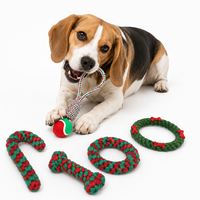 Juguete Masticable de Cuerda Navideño Personalizado para Perros, para Sets de Regalo de Invierno y Colecciones de Tiendas de Mascotas