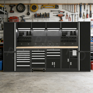 Kombine Takım Dolabı Atölye Profesyonel Garaj Depolama Tezgahı Çelik Metal Çin Ağır Hizmet Tipi Çalışma İstasyonu Tezgah Depolama - Product Image 2