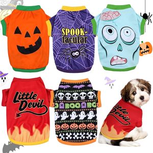 Camisetas de Halloween para Perros Weewooday, Talla Mediana, de Algodón, con Estampado de Dibujos Animados, Disfraz para Razas Pequeñas, Ropa Transpirable para Mascotas - Product Image 1