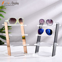 Présentoir à lunettes multicouches créatif personnalisé Présentoir à lunettes de soleil en acrylique personnalisé Présentoir en plexiglas à 3 couches du sol au plafond