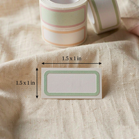 Rouleau d'étiquettes de prix à bordure pastel pour rayonnages de boutique et marquage de petits articles