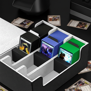 Torson Bulk Stock 1800 + Caja de almacenamiento de franela de cuero Pu impermeable para TCG para Yugioh Booster Deck para juegos de cartas - Product Image 2