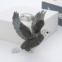 Porte-clés Pigeon Scintillant, Pendentif Mignon pour Sac à Main Femme, Porte-clés Animal en Strass de Cristal