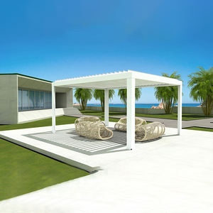 CLEARVIEW Motorizado staffe Dome versenkbare pergolaa carpa 6x6 techo bioclimatica 3x4m al aire libre Gazebo Pérgola <span class=keywords><strong>de</strong></span> aluminio <span class=keywords><strong>para</strong></span> <span class=keywords><strong>casa</strong></span> - Product Image 3