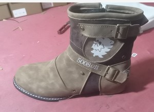 21 nouvelles bottes courtes pour hommes à bout rond, bottes en cuir PU pour hommes européens et américains, bottes à talon bas, commerce extérieur pour hommes - Product Image 4