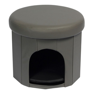 Bailey personalizado fábrica de mejor calidad venta al por Mayor moderno de pvc puro cuero plegable para mascotas casa Otomano - Product Image 5