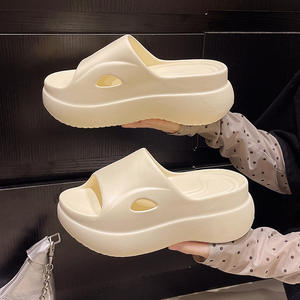 Sandalias de Verano para Mujer con Suela Gruesa de 6 cm, Antideslizantes, Ligeras, de Color Sólido, Blanco, Negro, Caqui, Marrón, para Primavera y Otoño - Product Image 2