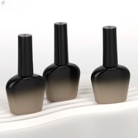 Bouteille en verre carrée vide à prix d'usine avec bouchon à vis et brosse, 15 ml, sérigraphiée pour vernis à ongles et gel.
