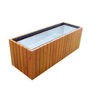 Boîte de plantation de fleurs <span class=keywords><strong>rectangulaire</strong></span>, grand pot en <span class=keywords><strong>bois</strong></span> pour le jardin, en <span class=keywords><strong>bois</strong></span> massif - Product Image 4