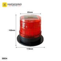 Luces Estroboscópicas de Advertencia Hengxing SB04 Recargables de 12V con Interruptor Externo, Base Magnética ABS y LED Rojo Intermitente para Autos