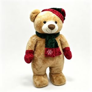Ours en peluche personnalisé pour les fêtes, ours en peluche de Noël doux et moelleux, ours en peluche de Noël, animal en peluche ours en peluche pour l'hiver - Product Image 5