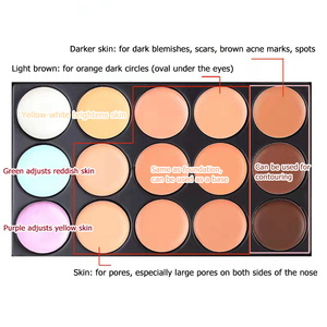 Palette de crème correctrice haute définition longue tenue, couvrant les imperfections, les cernes, le contour du visage, fond de teint waterproof, couvrance totale - Product Image 5