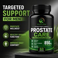 Capsules de Soin de la Prostate Marque Blanche : Palmier Nain, Pygeum, Zinc, Sélénium – Soutien Urinaire et de la Vessie pour la Santé Masculine – 60 Capsules OEM