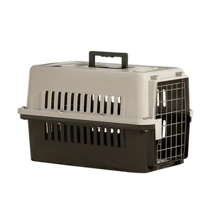 Groothandel Transportbak Plastic Kattenbak Luxe Grote Kennel Reisdrager Voor Huisdieren Lang Zwaar Hondenkrat