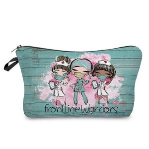 Sac à cosmétiques élégant pour infirmières, fenêtre transparente pour une identification facile du contenu, fermeture éclair multifonction, personnalisable, portable - Product Image 3