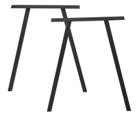 Pieds de table à manger modernes en métal en forme de T, robustes, personnalisés, de style mi-siècle, de Guangdong, vente en gros Sondoly