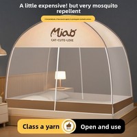 Moustiquaire de yourte mongole 18m pour chambre à coucher, sans assemblage requis, pliable, résistante aux chutes, pour appartements locatifs, tente de lit double, livraison gratuite