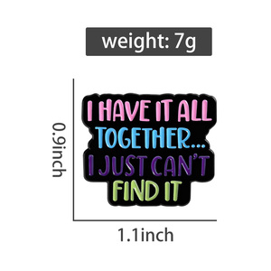 Pin de Esmalte con Frase Divertida y Sarcastica, Broche, Insignia de Solapa, Joyerí<span class=keywords><strong>a</strong></span> de Moda, Regalo al por Mayor - Product Image 6