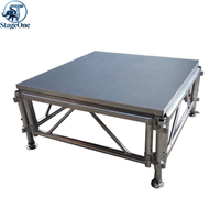 Plateforme de scène assemblée en aluminium à hauteur réglable pour événements extérieurs, concerts, défilés de mode